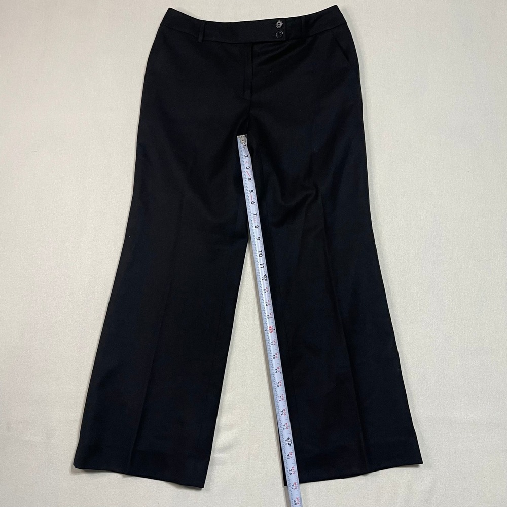 Talbots Petites Black Wool Blend Flare Dress Pants Career Trousers - Size 8P - Picture 4 of 8
